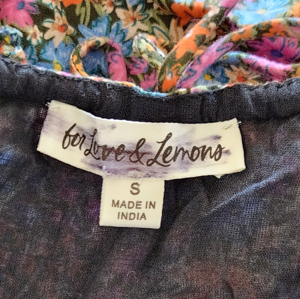 New!For Love And Lemons Brittany Long Sleeve‎ Floral Print Mini Dress - Picture 10 of 10